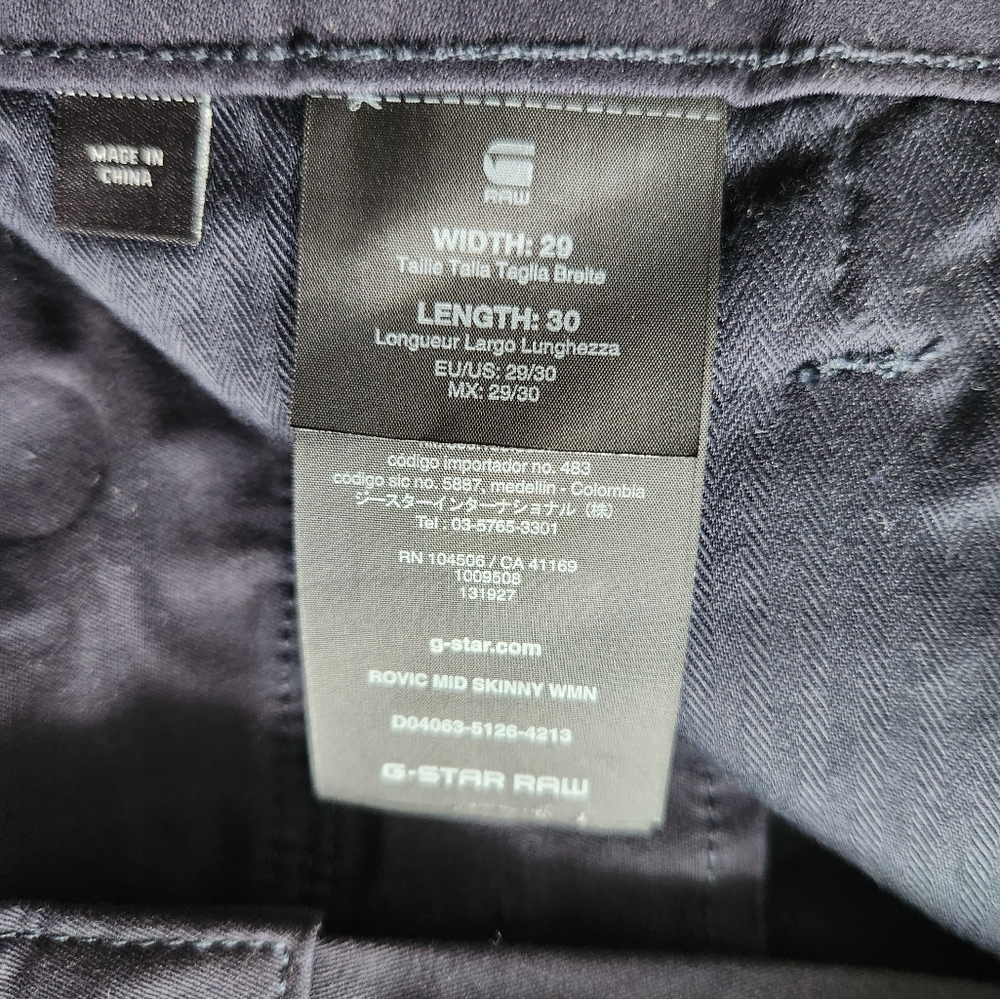 G-STAR Rovic Mid Waist Skinny Cargo Pant (Size 29, Navy) - Picture 5 of 5
